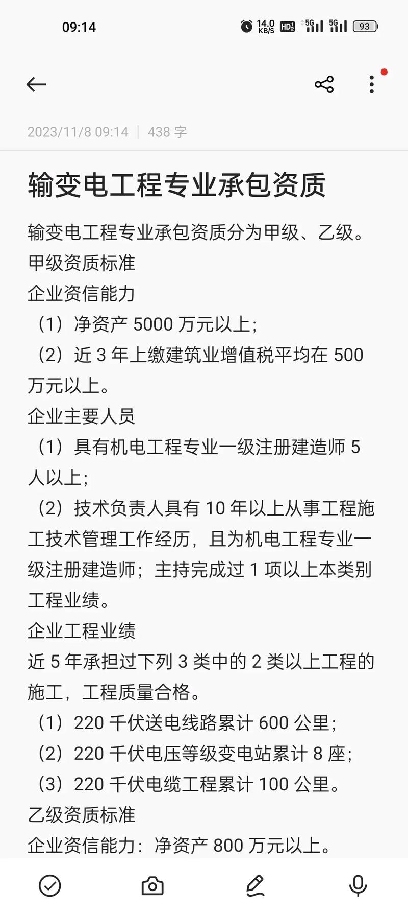 輸變電工程專業承包資質 甲級與乙級的區別與核心要求